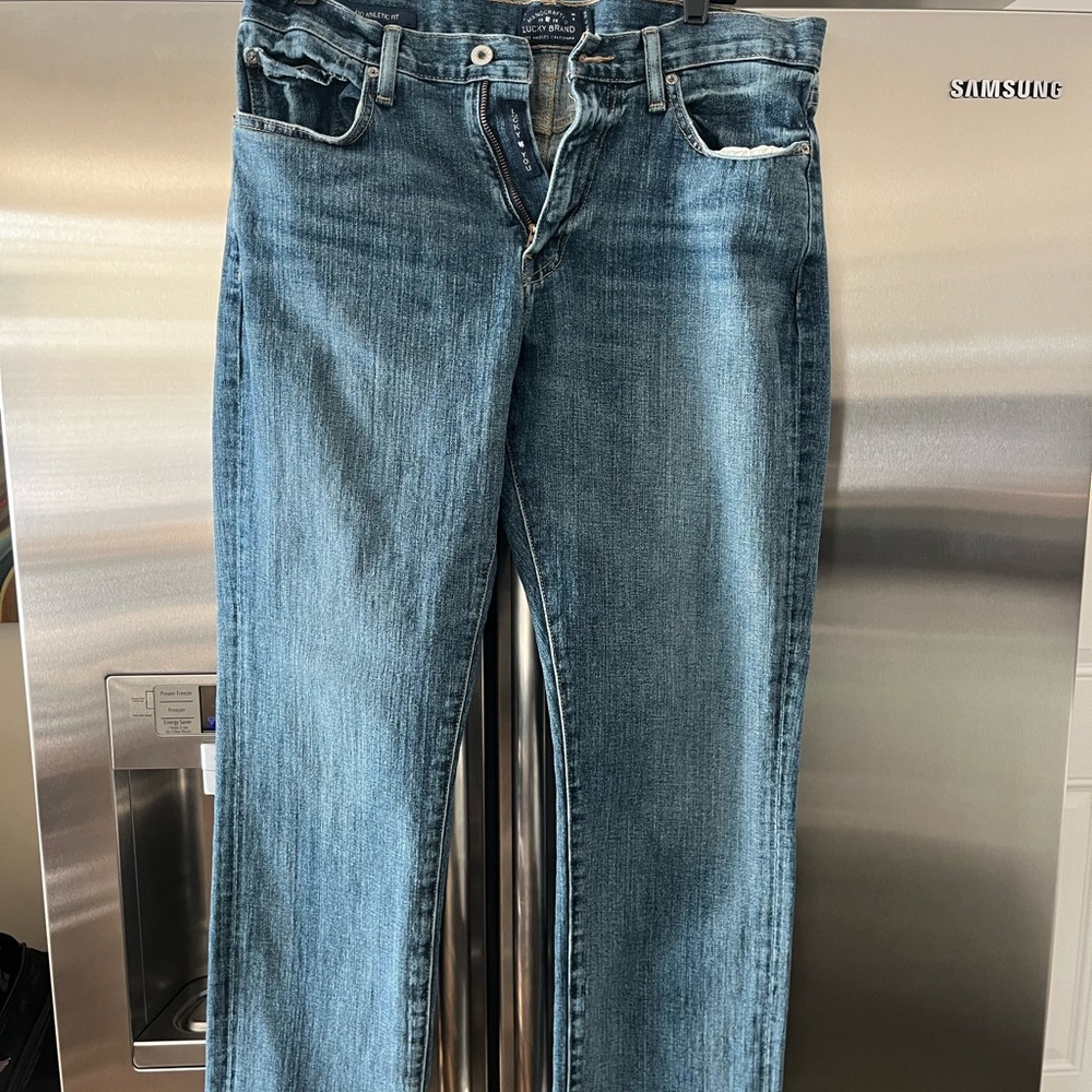 Lucky Brand Mens Light Blue Straight Leg Jeans